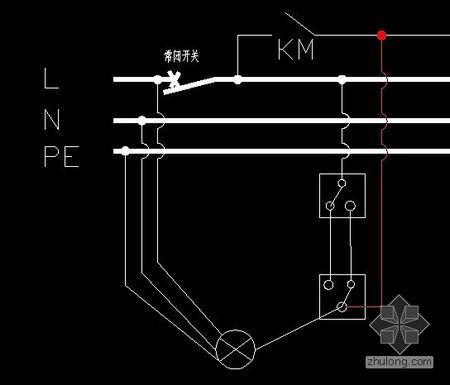 單聯(lián)雙控開(kāi)關(guān)接線圖